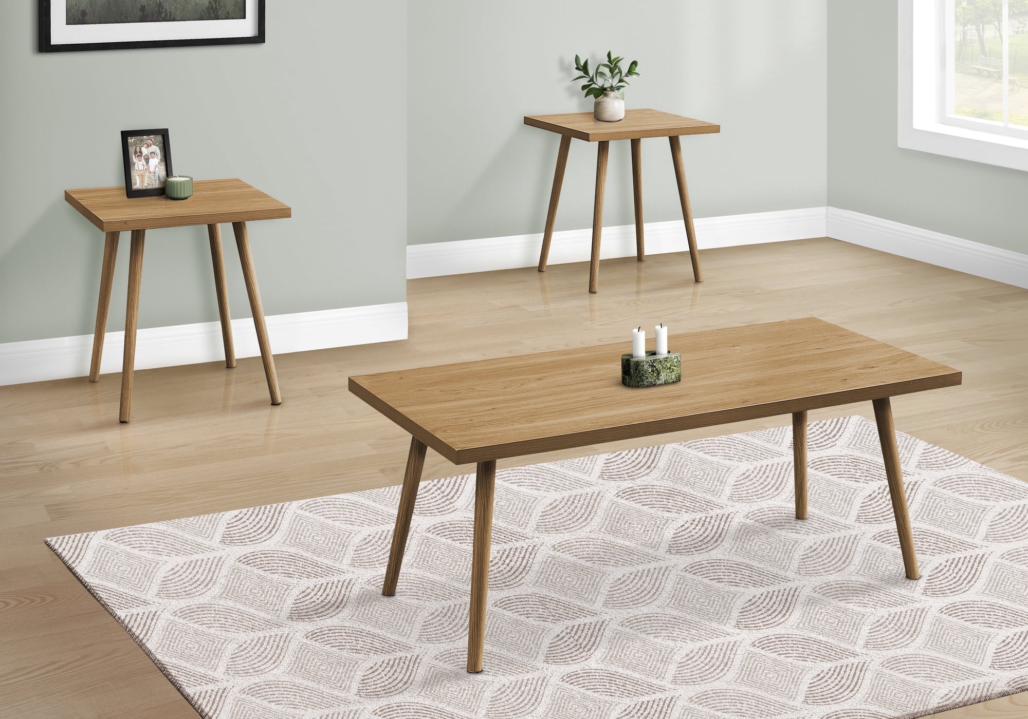 Cterwk 3pcs Coffee Table End Table Set for Living Room, Dining Room ...