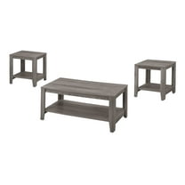 Cterwk 3pcs Coffee Table End Table Side Table Set for Living Room, Office, Gray