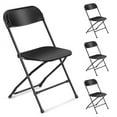 thumbnail image 1 of Cterwk 4pcs Classic Garden Plastic Folding Chair, Black, 1 of 7