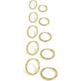 thumbnail image 1 of Cterwk 5 Pairs 14K Gold Plated Huggie Hoop Earrings for Women Men, Minimalist Gold Huggie Hoop Earrings, Gold, 1 of 6