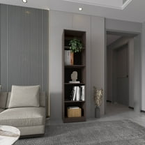 Cterwk 5 Shelves Bookcase Bookeshelf for Living Room, Office, Dark Brown