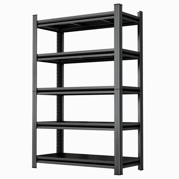 Cterwk 5 Tier Storage Shelves, Adjustable Metal Shelving Rack, Black
