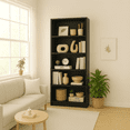 thumbnail image 1 of Cterwk 5 Tiers Bookshelf Bookcase for Living Room, Office, Bedroom, Black, 1 of 8