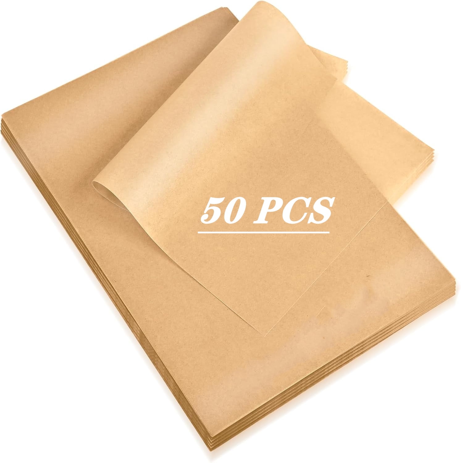 Cterwk 50 Pcs Parchment Paper Sheets Non Stick Precut Baking Parchment Paper for Baking，Fryer, Cooking, Oven, 12" x 16"