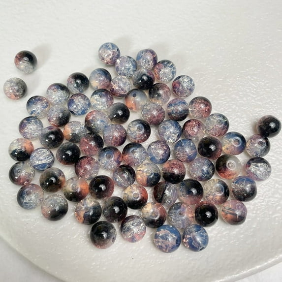 Cterwk 50Pcs Glass Beads for Jewelry Making, 10mm Crystal Beads for Bracelets Jewelry Making and DIY Crafts