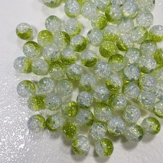 Cterwk 50Pcs Glass Beads for Jewelry Making, 10mm Crystal Beads for Bracelets Jewelry Making and DIY Crafts