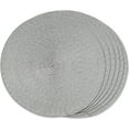 thumbnail image 1 of Cterwk 6 Pack Braided Round Placemats Woven Washable Table Mats 15 Inc Heat Resistant Place Mats for Dining Table, 1 of 7