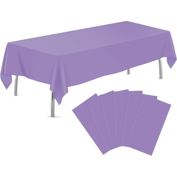 Cterwk 6 Pack Disposable Table Covers 54 x 108 Inch Decorative Table Cloths for BBQ Picnic Birthday Wedding