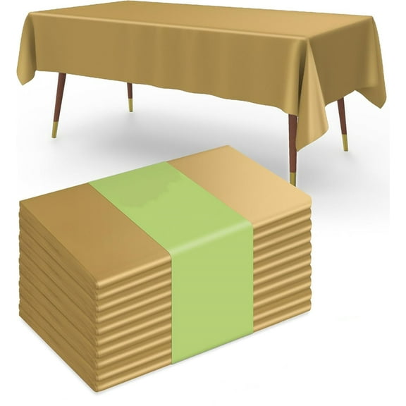 Cterwk 6 Pack Plastic Table Cloth Rectangle Tablecloth Disposable Table Cloth Table Cover, 54" x 108"
