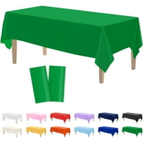 Cterwk 6 Pack Plastic Tablecloth Rectangle Disposable Table Covers 54 x 108 Inch Solid Color Table Cloths for Picnic Birthday Wedding Party