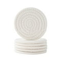 thumbnail image 1 of Cterwk 6 Pcs Drink Coasters，Cotton Woven Coaster Set for Home Decor Tabletop Protection Suitable for Kinds of Cup，4.3 inch, 1 of 7
