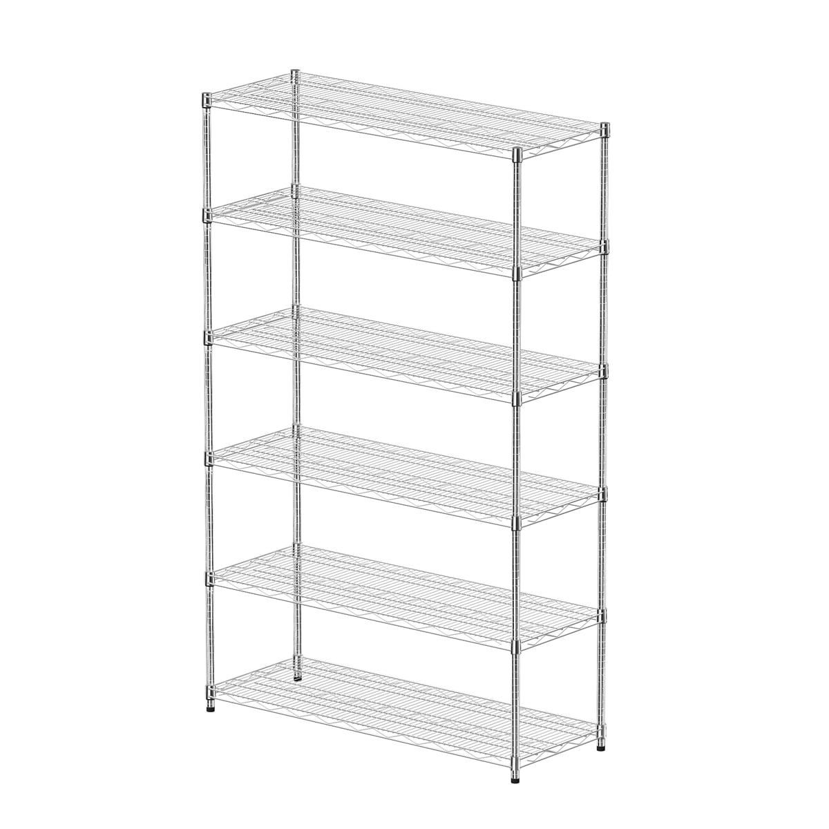 Cterwk 6 Tier Heavy Duty Adjustable Shelves Rack, Each Wire Shelf Holds