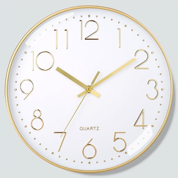 Cterwk 8 Inch Wall Clocks Battery Operated Clock Quartz Movement Decorative Clock for Office School Home Bedroom Kitchen