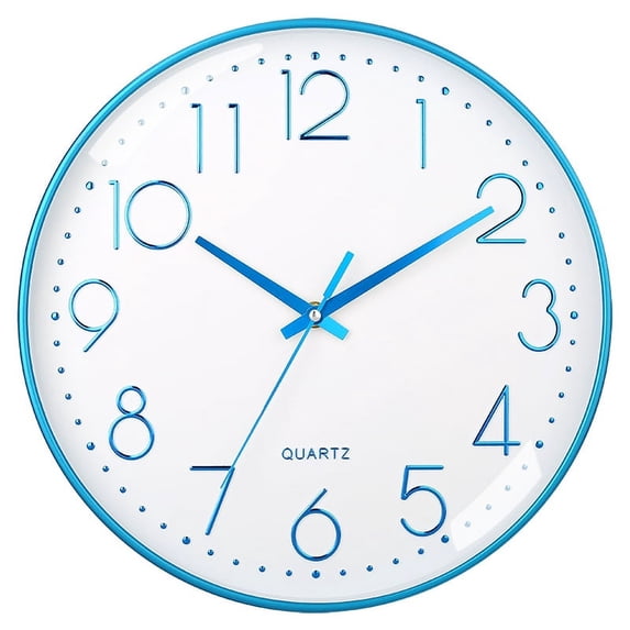 Cterwk 8 Inch Wall Clocks Battery Operated Clock Quartz Movement Decorative Clock for Office School Home Bedroom Kitchen