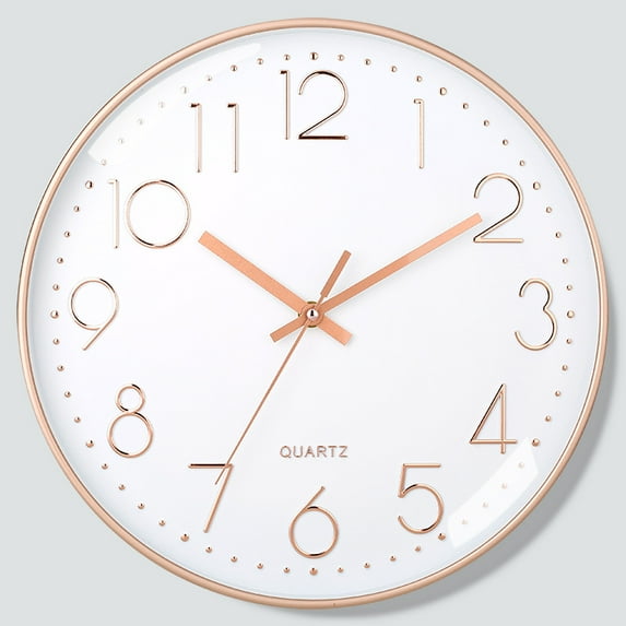 Cterwk 8 Inch Wall Clocks Battery Operated Clock Quartz Movement Decorative Clock for Office School Home Bedroom Kitchen