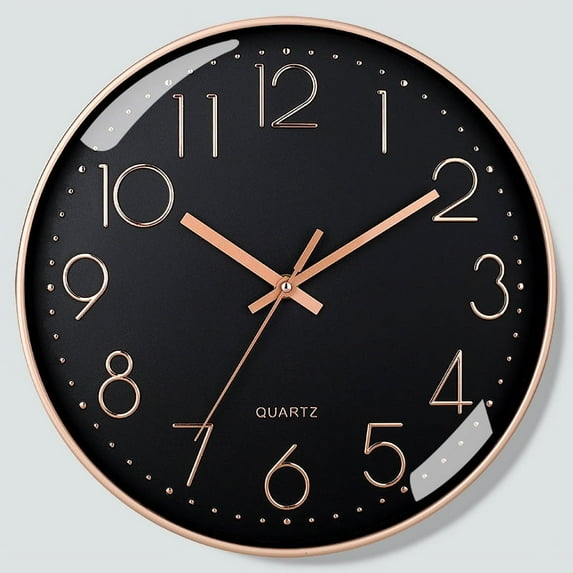 Cterwk 8 Inch Wall Clocks Battery Operated Clock Quartz Movement Decorative Clock for Office School Home Bedroom Kitchen