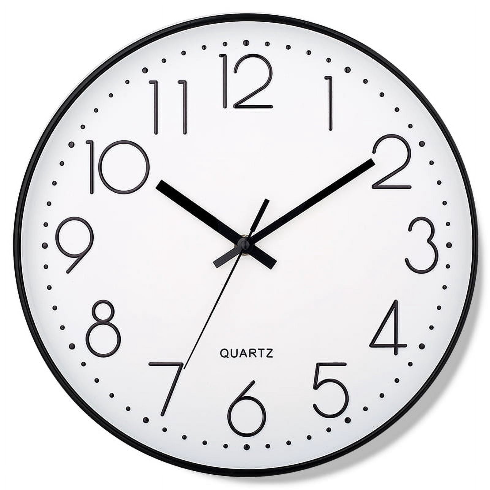 Cterwk 8 Inch Wall Clocks Battery Operated Clock Quartz Movement ...