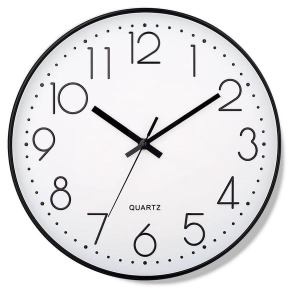 Cterwk 8 Inch Wall Clocks Battery Operated Clock Quartz Movement Decorative Clock for Office School Home Bedroom Kitchen