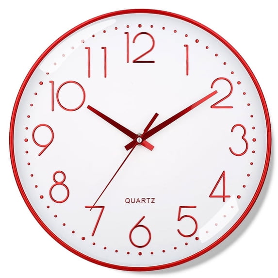Cterwk 8 Inch Wall Clocks Battery Operated Clock Quartz Movement Decorative Clock for Office School Home Bedroom Kitchen