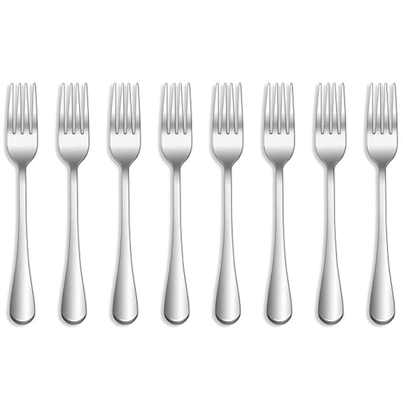 Cterwk 8PCS Dinner Forks Set Stainless Steel Silverware Forks, Cutlery Forks for Home, Kitchen, Restaurant