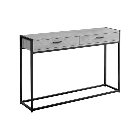 Cterwk Accent Table with Storage Drawer and Metal Legs, Console Table for Living Room, Bedroom, Gray