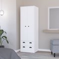 thumbnail image 1 of Cterwk Clothes Stoarage Cabinet with 2 Drawers for Bedroom, White, 1 of 7