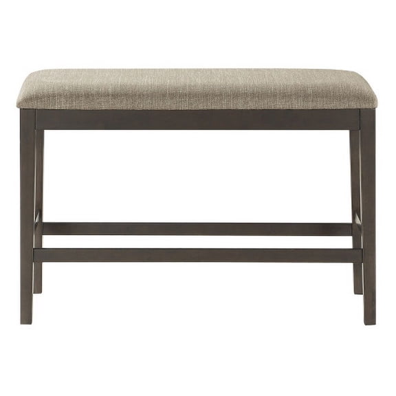 Cterwk Fabric Upholstered Counter Height Dining Bench for Living Room, Dining Room, Dark Brown