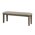 thumbnail image 1 of Cterwk Fabric Upholstered Seat Bench with Wooden Frame, Brown, 1 of 4