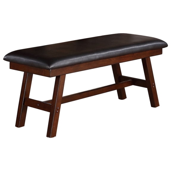 Cterwk Faux Leathe Dining Bench for Living Room, Dining Room, Dark Brown