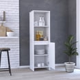 thumbnail image 1 of Cterwk Kitchen Cabinet with 2 Inner Shelves and 2 Open Shelves, Single Door Pantry Cabinet for Kitchen, Dining Room, White, 1 of 9