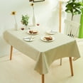 thumbnail image 1 of Cterwk Linen Table Cloth Rectangle Tablecloth Waterproof Dining Table Cover for Kitchen Party Cafe, 47" x 63", 1 of 8