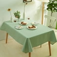thumbnail image 1 of Cterwk Linen Table Cloth Rectangle Tablecloth Waterproof Dining Table Cover for Kitchen Party Cafe, 55" x 86", 1 of 8