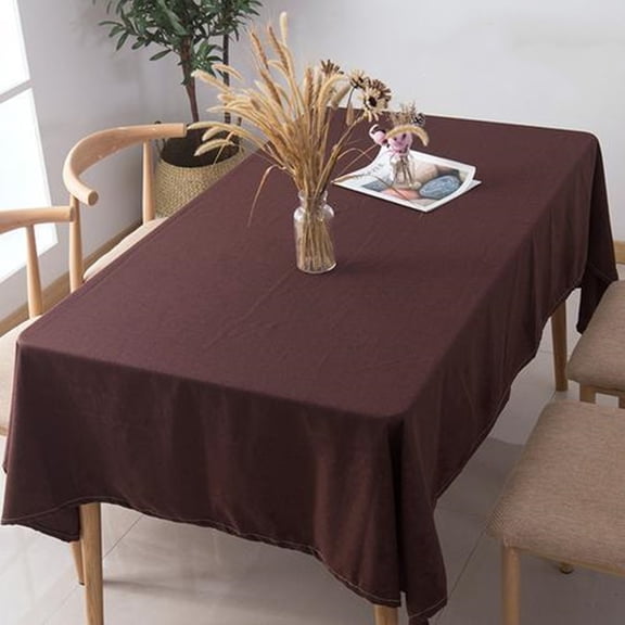 Cterwk Linen Tablecloth Rectangle Washable Table Cloth for Dining, Parties, Holidays, Picnic, 24" x 24"