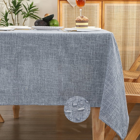 Cterwk Linen Tablecloths Rectangle Waterproof Table Cloths Washable Table Cover for Dining, Wedding, 23 x 23 inch