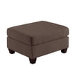 thumbnail image 1 of Cterwk Living Room Cocktail Ottoman Fabric Plush Ottoman Wooden Legs, Coffee, 1 of 8