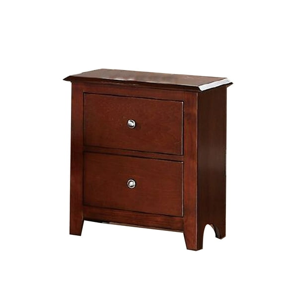Cterwk Nightstand with 2 Drawers Storage, Brown
