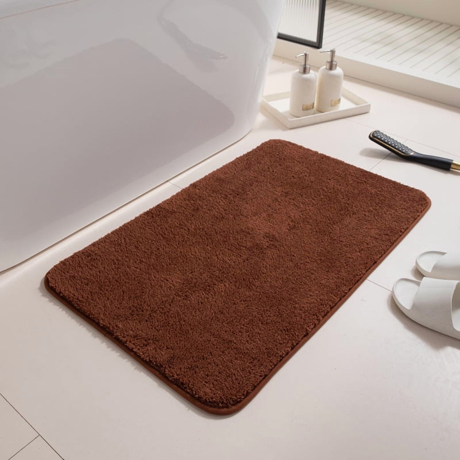Cterwk Non Slip Bathroom Rug Absorbent Mats Quick Dry Machine Washable Bath Rugs for Bathroom, Bathtub, Kitchen, 15" x 23"