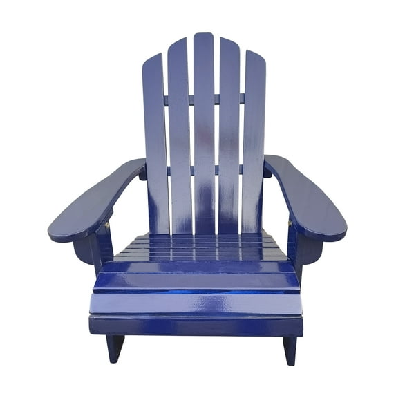 Cterwk Outdoor Indoor Wood Adirondack Chair, Blue