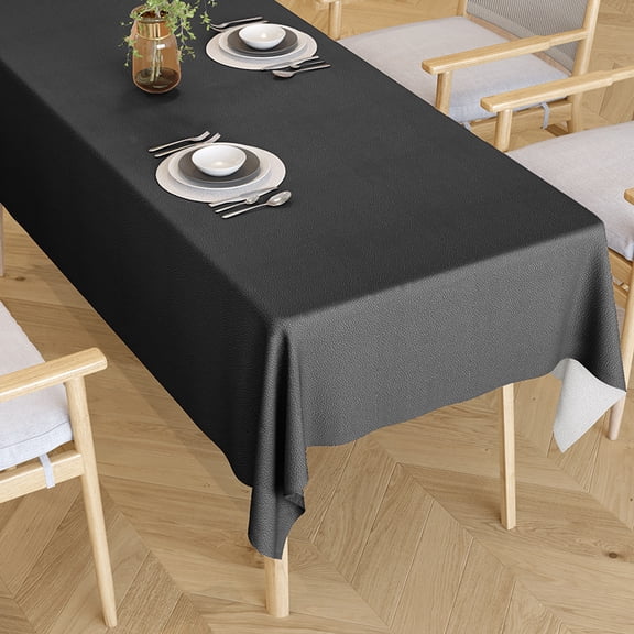 Cterwk PU Leather Rectangle Tablecloth Waterproof Stain Resistant Table Cloth for Dining Weddings Birthday Party, 39" x 39"
