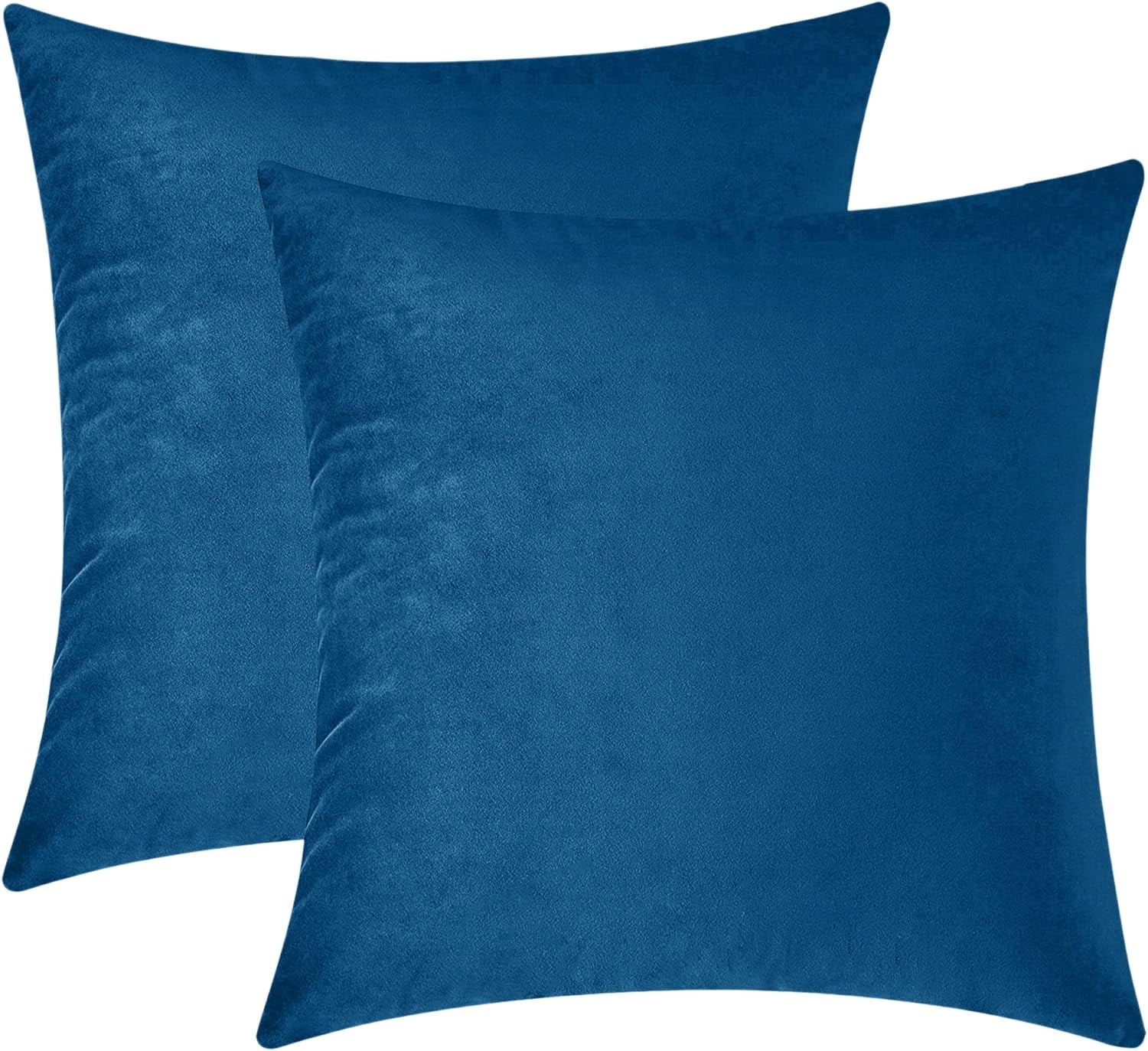 Cterwk Pack of 2 Velvet Soft Throw Pillow Covers Solid Decorative Pillowcase Square Pillow Case for Sofa Bedroom Car, 22x22 Inch
