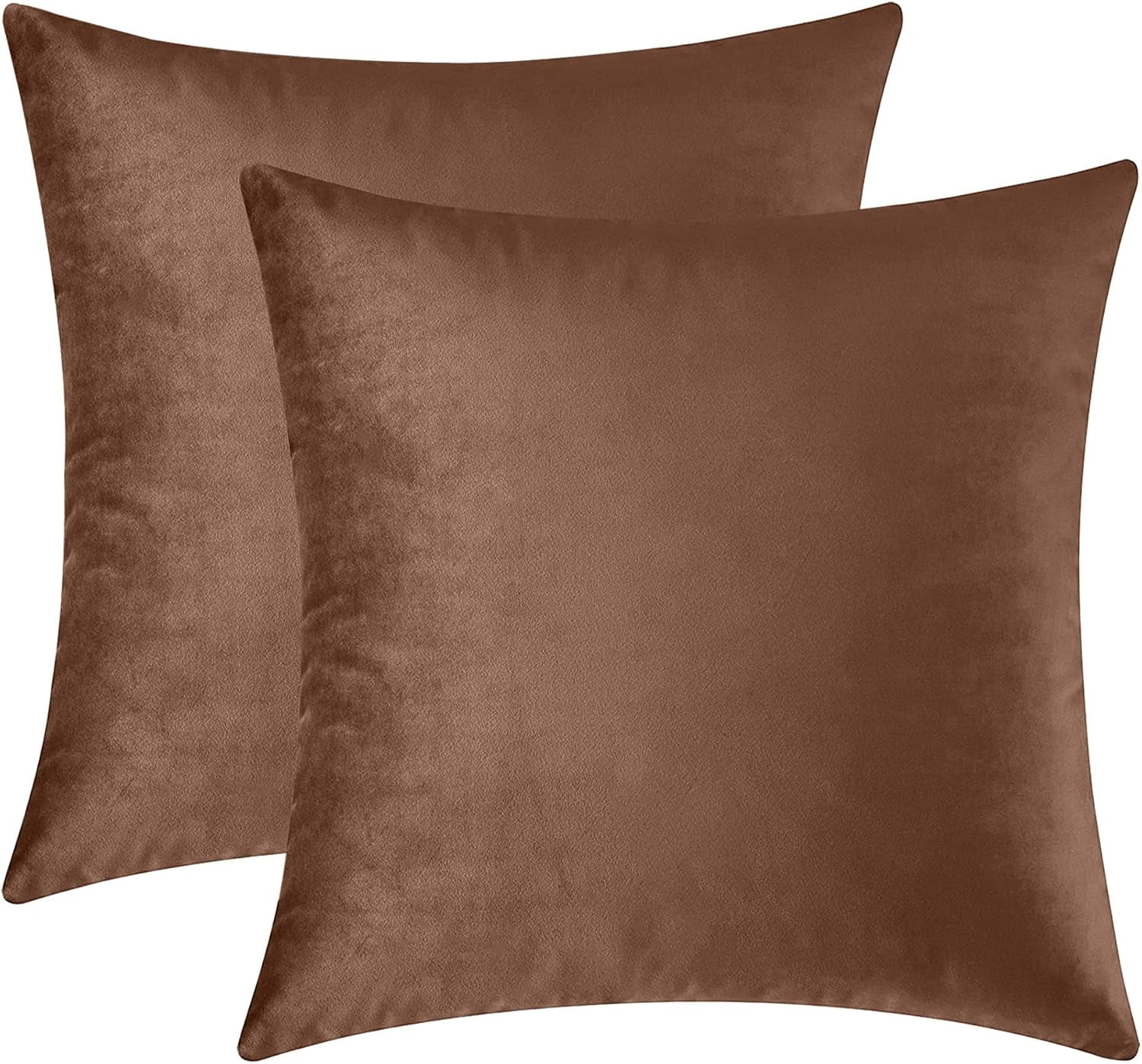 Cterwk Pack of 2 Velvet Soft Throw Pillow Covers Solid Decorative Pillowcase Square Pillow Case for Sofa Bedroom Car, 22x22 Inch