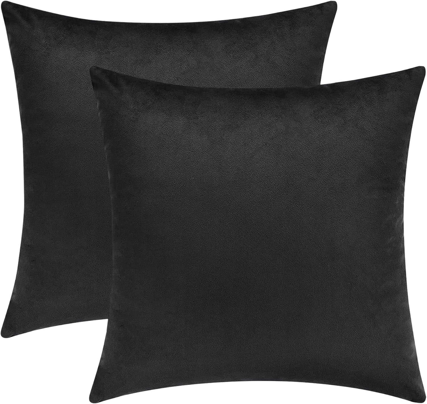 Cterwk Pack of 2 Velvet Soft Throw Pillow Covers Solid Decorative Pillowcase Square Pillow Case for Sofa Bedroom Car, 22x22 Inch