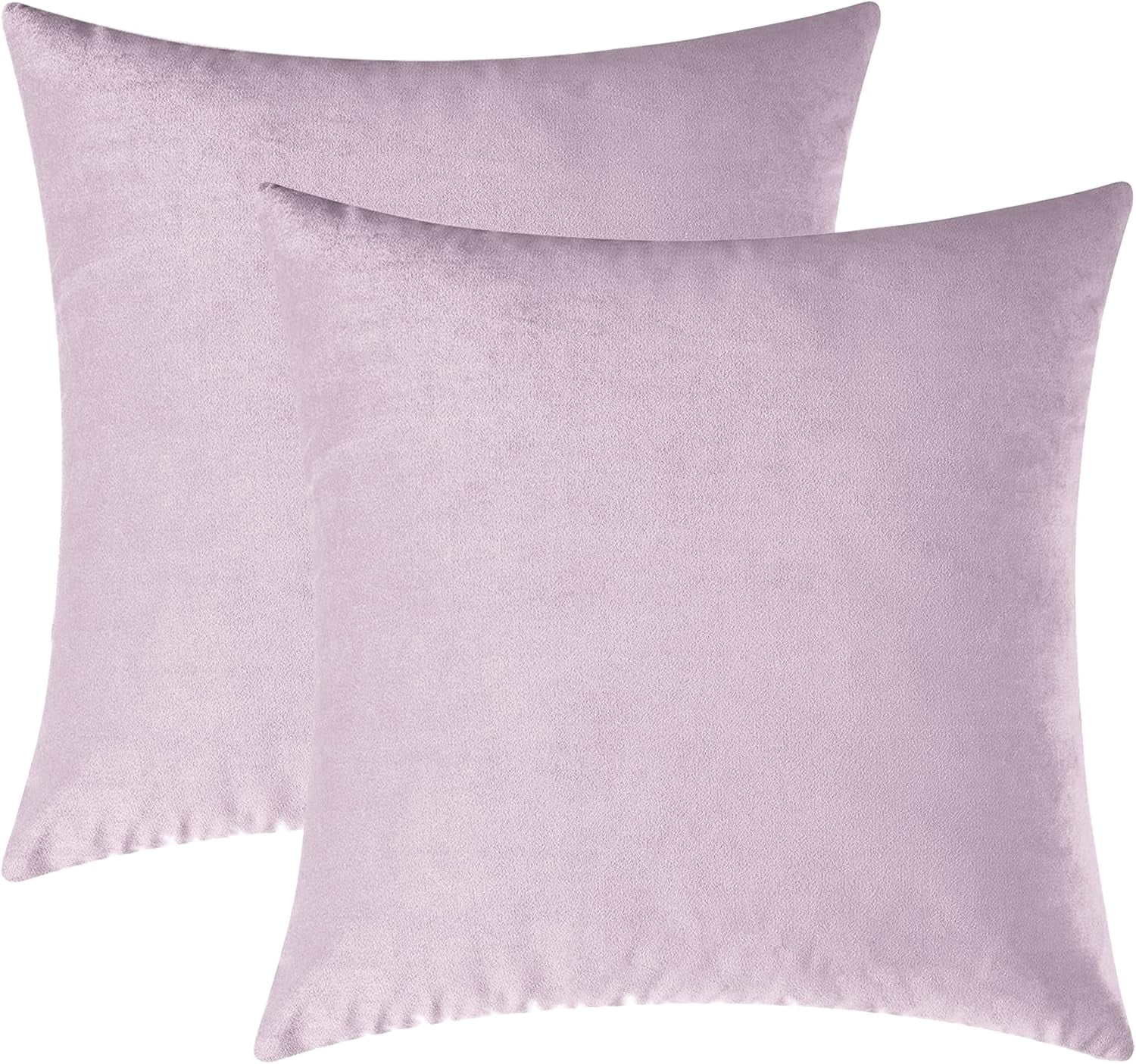 Cterwk Pack of 2 Velvet Soft Throw Pillow Covers Solid Decorative Pillowcase Square Pillow Case for Sofa Bedroom Car, 24x24 Inch