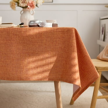 Cterwk Rectangle Linen Tablecloth Stain Resistant Table Cloth Decorative Table Cover for Dining/Party/Wedding, 55" x 78"