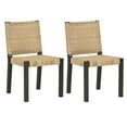 thumbnail image 1 of Cterwk Set of 2 Modern Dining Chairs with Wood Frame and Rattan Backrest, Brown, 1 of 10