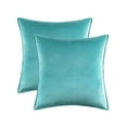 thumbnail image 1 of Cterwk Set of 2 Soft Velvet Throw Pillow Cover with Zipper, Decorative Solid Square Cushion Cases for Bedroom Car Sofa Couch, 18 x 18inch, 1 of 7