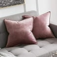 thumbnail image 1 of Cterwk Set of 2 Velvet Throw Pillow Covers with Zipper, 18x18 Inches Decorative Soft Solid Pillow Covers for Couch Bed Sofa, 1 of 7