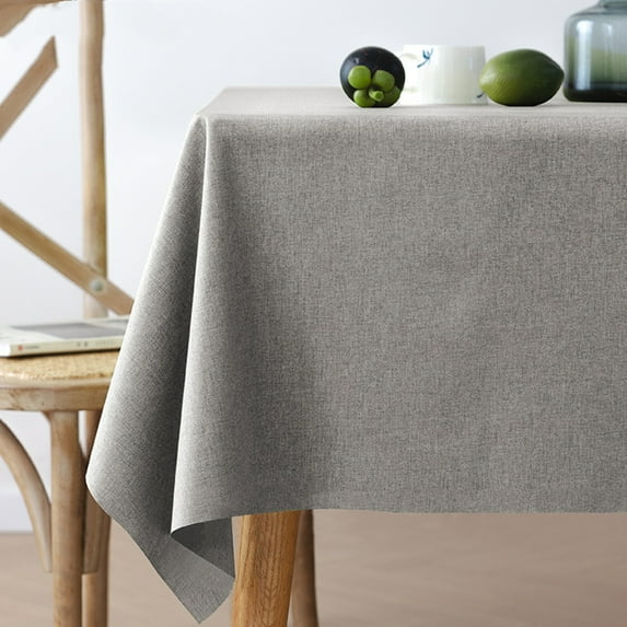 Cterwk Soft Linen Table Cloths Rectangle Solid Color Tablecloth Waterproof Table Cover for Kitchen Dining Holiday Party, 35" x 35"