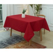 Cterwk Soft Linen Table Cloths Solid Color Tablecloth Waterproof Table Cover for Dining Christmas Weddings Birthday Party, 47x47 inch