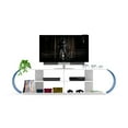thumbnail image 1 of Cterwk TV Stand 4 Shelves Open Storage Entertainment Centre up to 68", White + Blue, 1 of 6